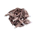Coaxial 50 LED Old Color Warm White (19WW) 6" Spacing Brown Wire