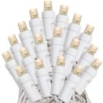 Coaxial 50 LED Old Color Warm White (19WW) 4" Spacing White Wire