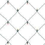 Red & Warm White LED Net Lights 4x6 Green Wire