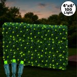 Lime Green LED Net Lights 4x6 Green Wire
