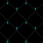 Teal LED Net Lights 4x6 Green Wire