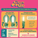 RetroGlo® Clear 100 Light Icicle Lights Green Wire Long Drops
