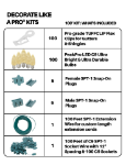 C9 Decorate Like a Pro® Kit - 100' LED Diamond Faceted Warm White Green Wire w/12" Bulb Spacing