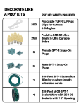 C9 Decorate Like a Pro® Kit - 250' LED Diamond Faceted Warm White Green Wire w/12" Bulb Spacing