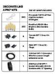 C9 Decorate Like a Pro® Kit - 250' LED Diamond Faceted Warm White Black Wire w/12" Bulb Spacing