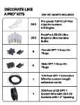 C9 Decorate Like a Pro® Kit - 250' LED Diamond Faceted Pure White Black Wire w/12" Bulb Spacing