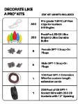 C9 Decorate Like a Pro® Kit - 250' LED Diamond Faceted Multi Color Brown Wire w/12" Bulb Spacing