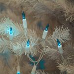 RetroGlo® Teal Mini Lights 100 Light on White Wire 50 Feet Long