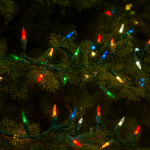 RetroGlo® Multi Color Ceramic Mini Lights 100 Light on Green Wire 34 Feet Long