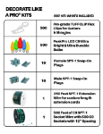 C9 Decorate Like a Pro® Kit - 500' LED Diamond Faceted Multi Color Green Wire w/12" Bulb Spacing