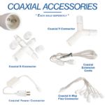 Coaxial X Connector - White