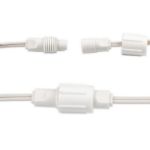 Coaxial 100 LED Pure White 6" Spacing White Wire