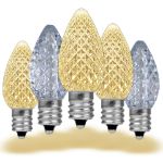 PeakPro Twinkle Warm White C7 LED Replacement Bulbs 25 Pack