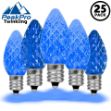 PeakPro Twinkle Blue C7 LED Replacement Bulbs 25 Pack
