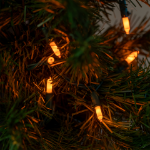 RetroGlo® Orange Ceramic Mini Lights 50 Light on Green Wire 11 Feet Long