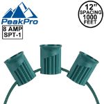 PeakPro Commercial Grade C9 1000' Spool 12" Spacing 8 Amp Green Wire