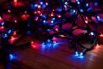 100 RGB + Warm White LED 4" Spacing Green Wire Coaxial w/o Power Supply & Remote