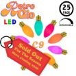 C9 RetroGlo® Groovy Multi Colored Ceramic LED Replacement Bulbs - 25 Pack