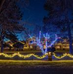 Commercial Grade Wide Angle 100 LED Multi 34' Long on Brown Wire