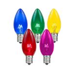 Assorted Transparent C9 7 Watt Replacement Bulbs 25 Pack
