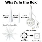24" LED Moravian Star - Gold Metallic