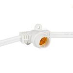 100' White Commercial Grade Stringer 100 Candelabra (e12) Base Sockets