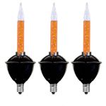 Orange Bubble Light Set with Silver Glitter