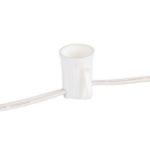 100 G40 Globe String Light Set with Multi Colored Satin Bulbs on White Wire
