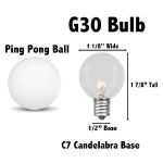 100 G30 Globe String Light Set with Clear Bulbs on White Wire