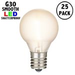 Frosted White - G30 - Plastic Filament LED Replacement Bulbs - 25 Pack