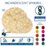 Clear 150 Light Starlight Sphere 10"