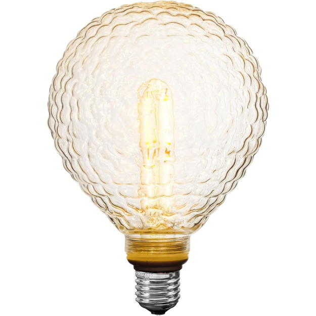 Dimpled Dawn G125 LED Glass Globe Bulb
