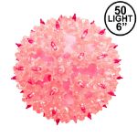 Pink 50 Light Mini Starlight Sphere 6"
