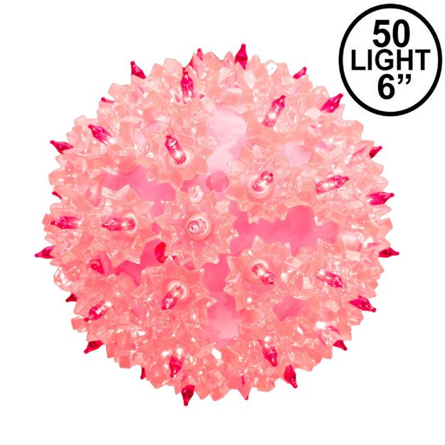Pink 50 Light Mini Starlight Sphere 6"