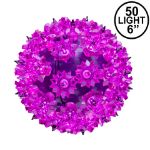 Purple 50 Light Mini Starlight Sphere 6"