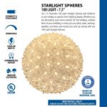 Clear 100 Light Starlight Sphere 7.5"