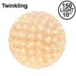 150 Light 10" Clear Twinkling Starlight Spheres