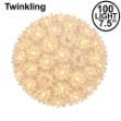 100 Light 7.5" Clear Twinkling Starlight Spheres