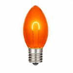 Amber C9 U-Shaped LED Plastic Flex Filament Replacement Bulbs 25 Pack 