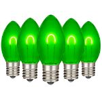 Green C9 U-Shaped LED Plastic Flex Filament Replacement Bulbs 25 Pack 