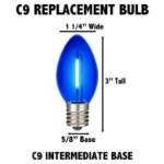 Multi C9 LED Plastic Filament Replacement Bulbs 25 Pack 