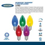 Assorted Transparent C9 7 Watt Replacement Bulbs 25 Pack