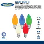 Purple Ceramic Opaque C9 7 Watt Bulbs 25 Pack