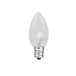 Clear Transparent C7 7 Watt Bulbs