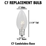 Assorted Twinkle C7 7 Watt Bulbs 25 Pack