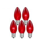 Red Twinkle C7 7 Watt Bulbs 25 Pack