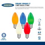 Pink Ceramic Opaque C7 5 Watt Replacement Bulbs 25 Pack